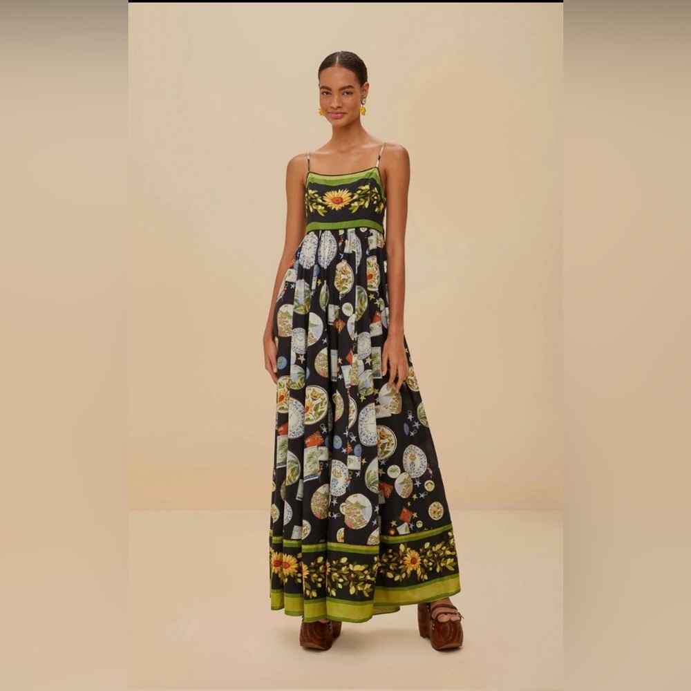 NWT FARM RIO Trip Souvenir Maxi Dress, Size L